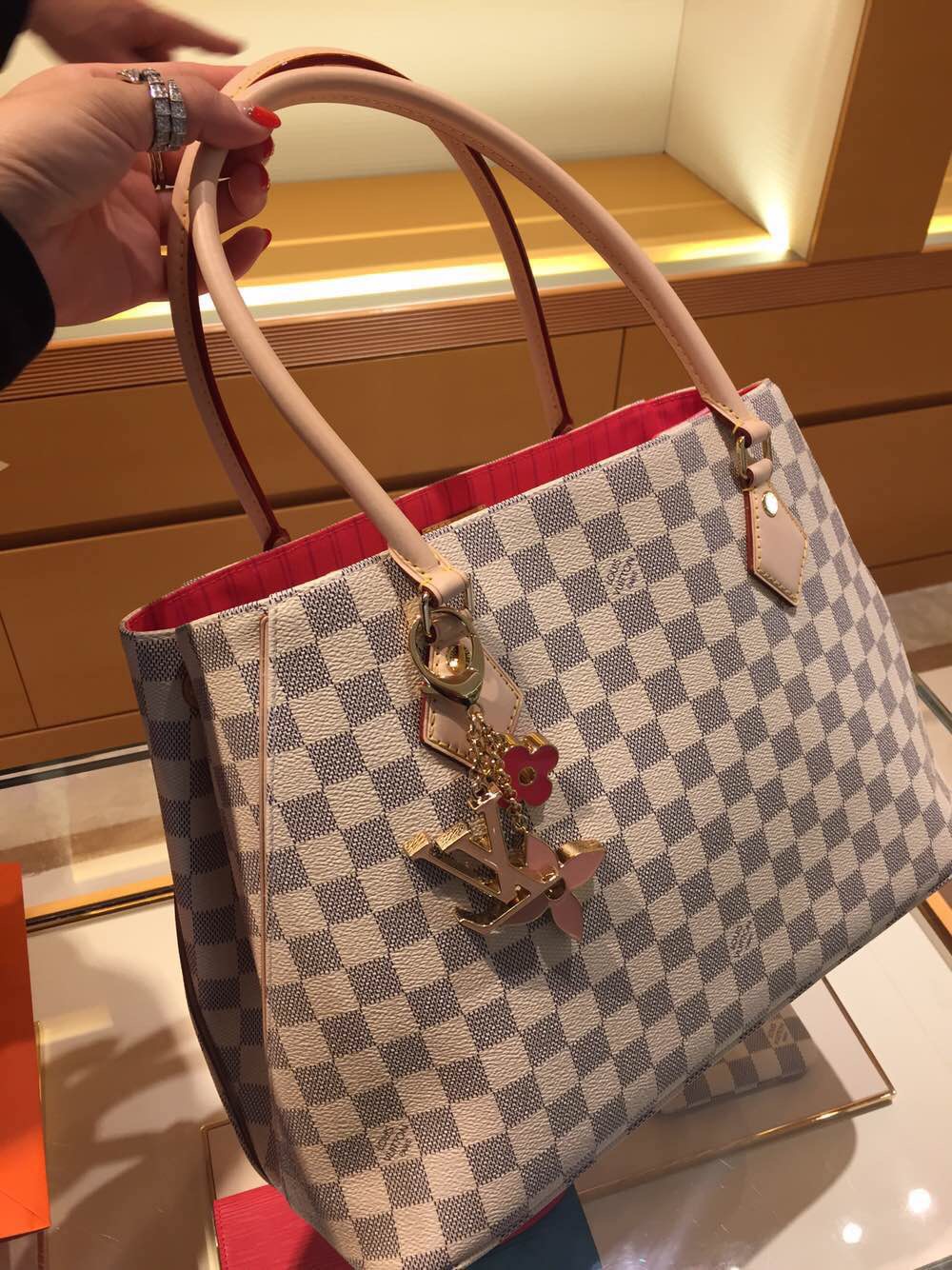 Real Louis Vuitton Damier Calvi Travel Bag N41449